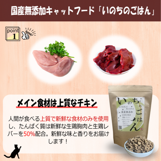 国産無添加キャットフード「いのちのごはん」